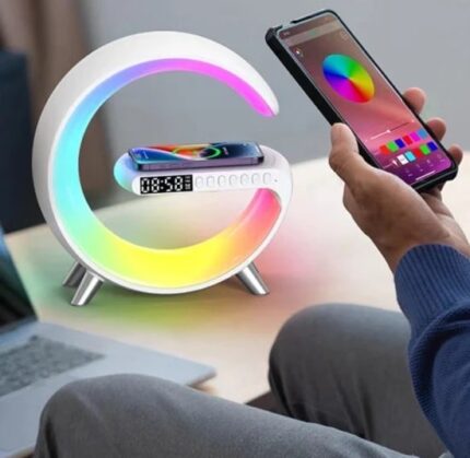 Smart G-Shape Table Lamp with Wireless Charger and Alarm Clock – G63